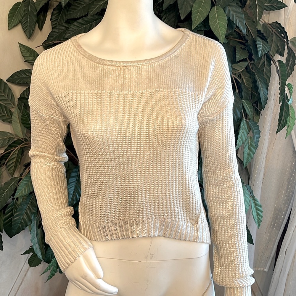AMERICAN EAGLE SHIMMER HI-LO SWEATER
